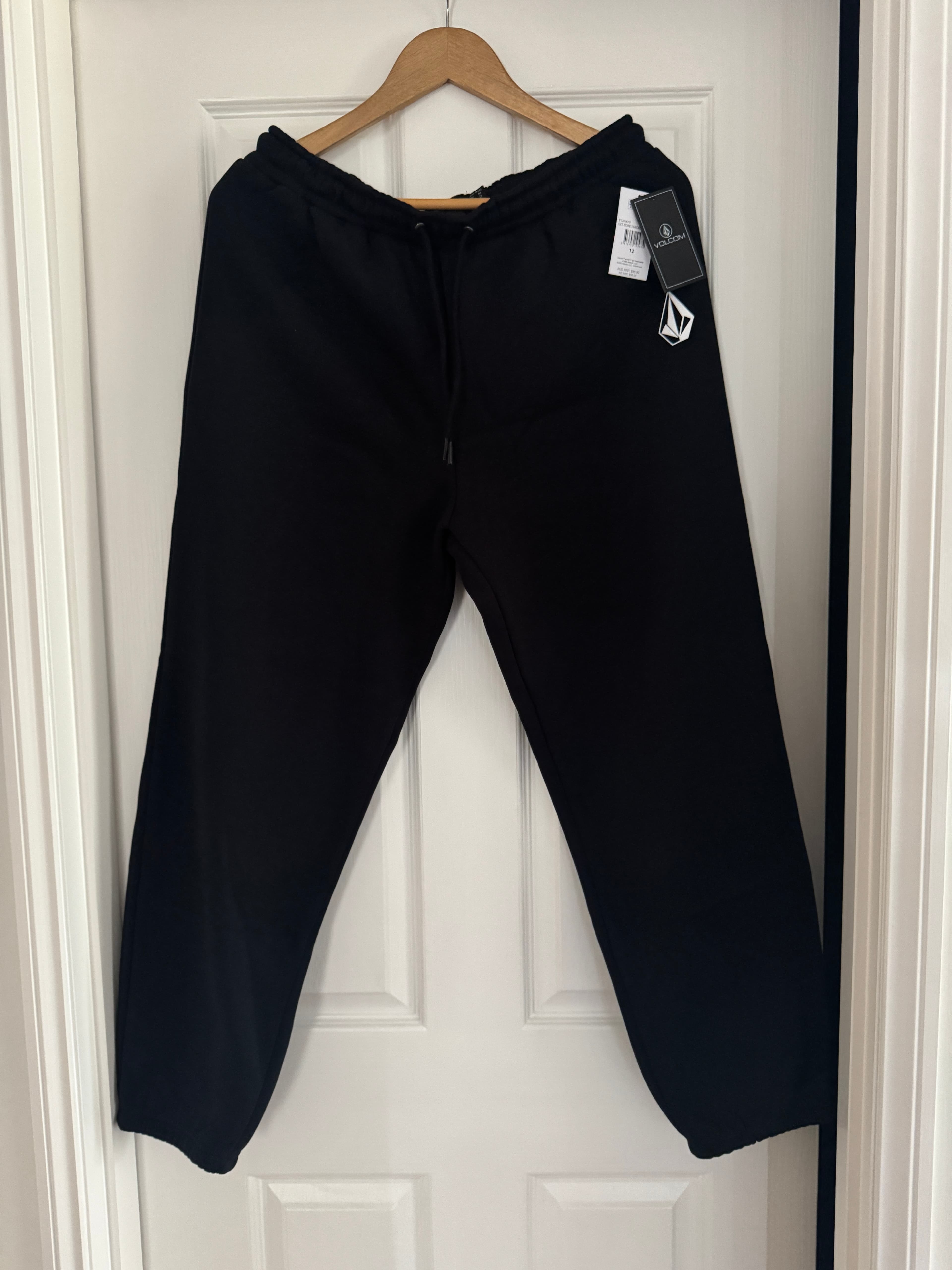 Volcom Track Pants - Ladies Size 12 - Brand New With Tags - Tackie Pants Black