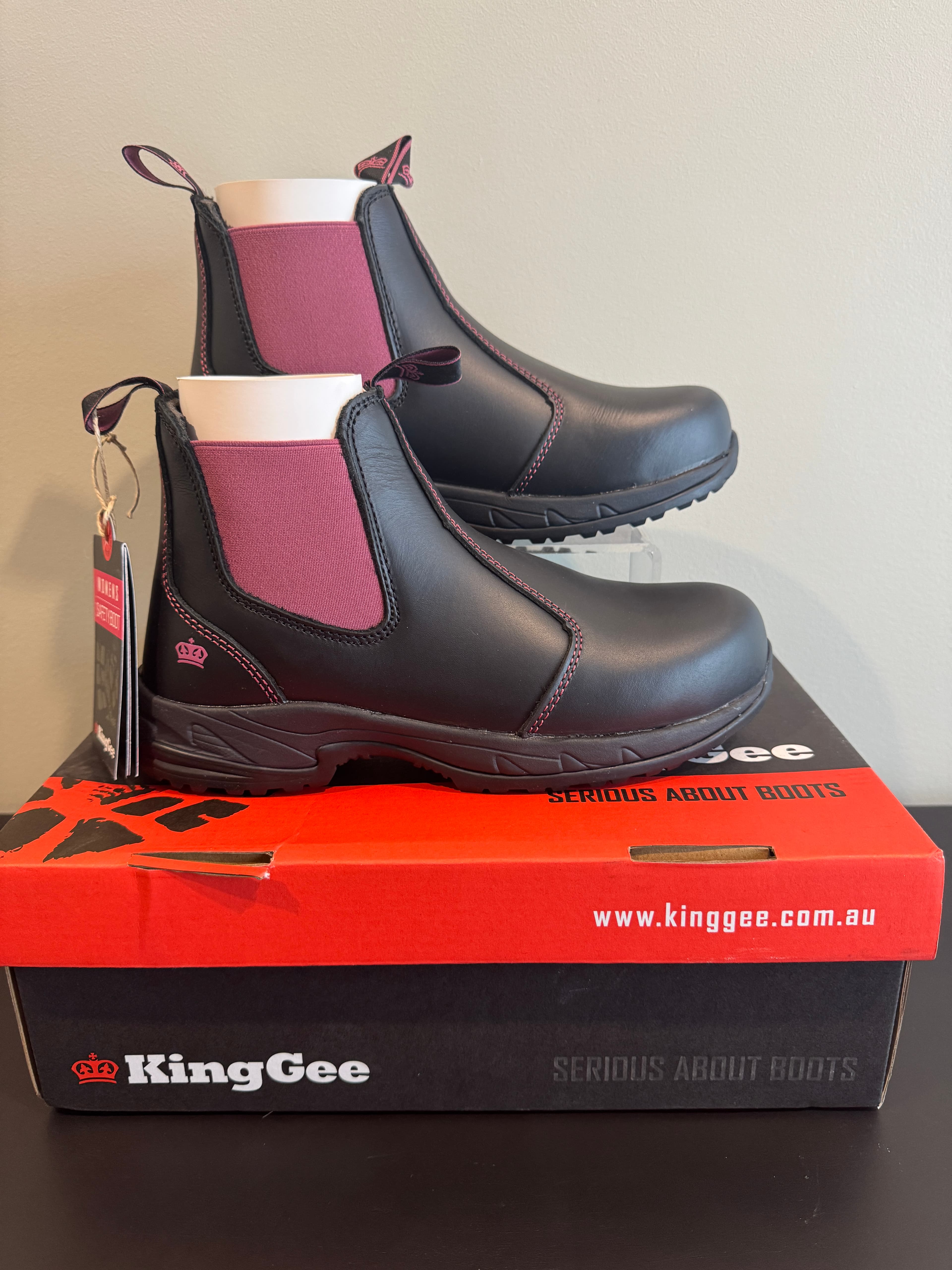 King Gee Women's Tradie Composite Toe Boots - Size 7 - Brand New in Box