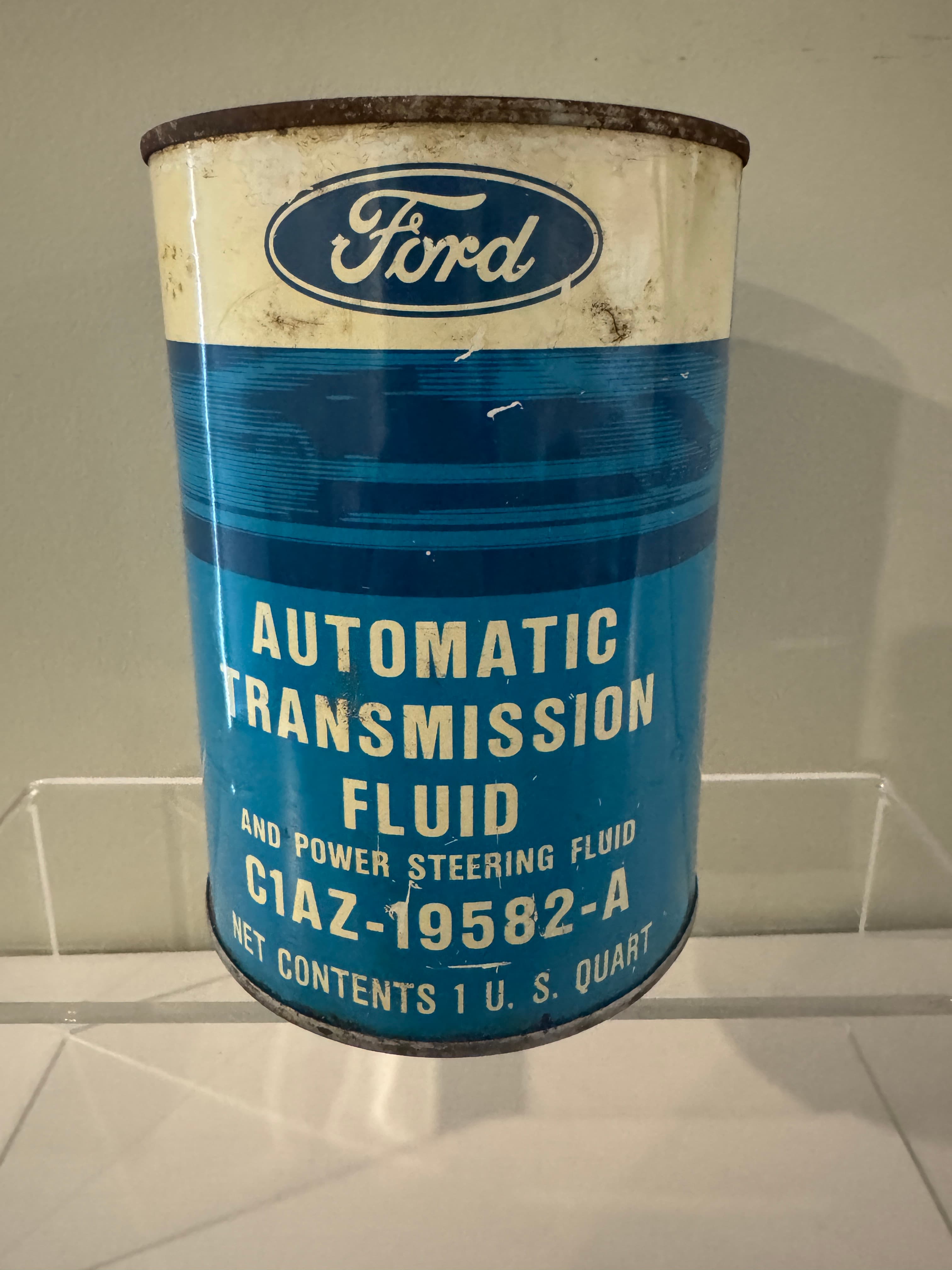 Vintage Ford Automatic Transmission Fluid Tin - Motor Oil Petrol Tin