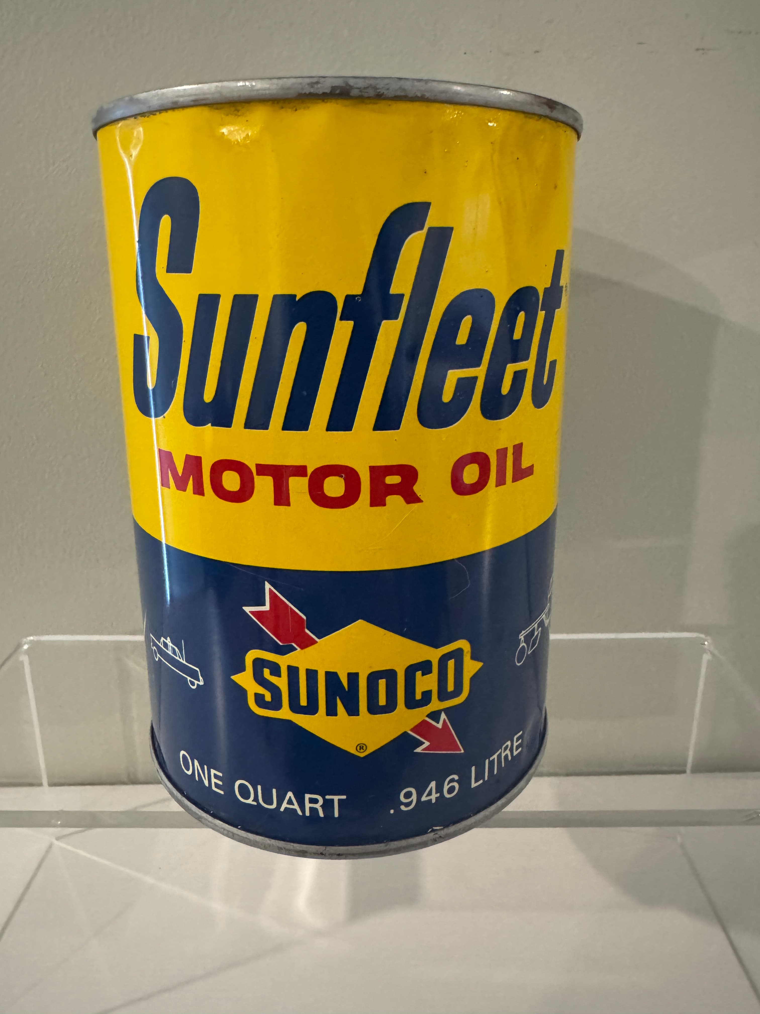 Vintage Sunfleet Motor Oil Tin - Motor Oil Petrol Tin