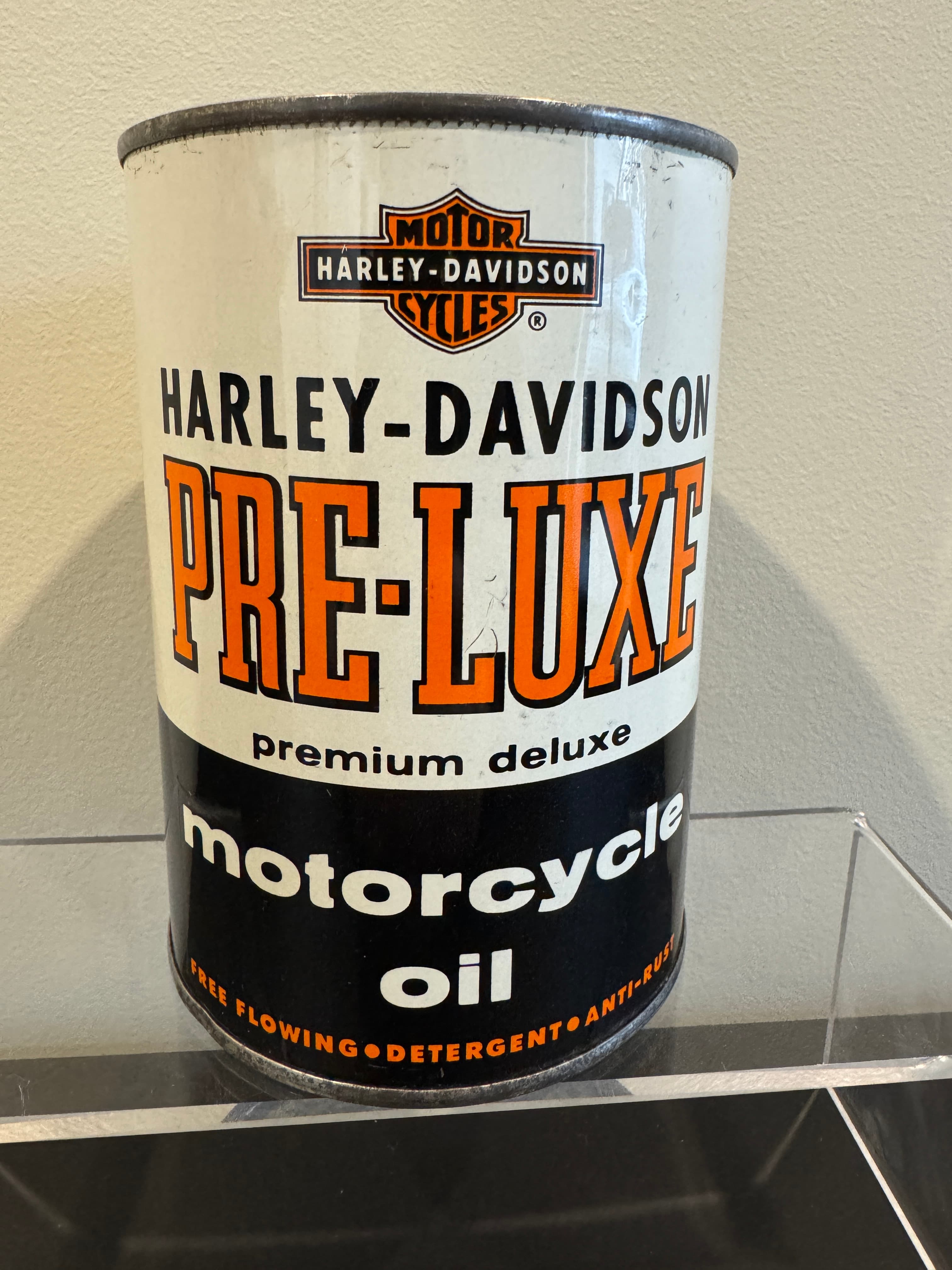Vintage Harley Davidson Pre-Luxe motorcycle Tin - Motor Oil Petrol Tin