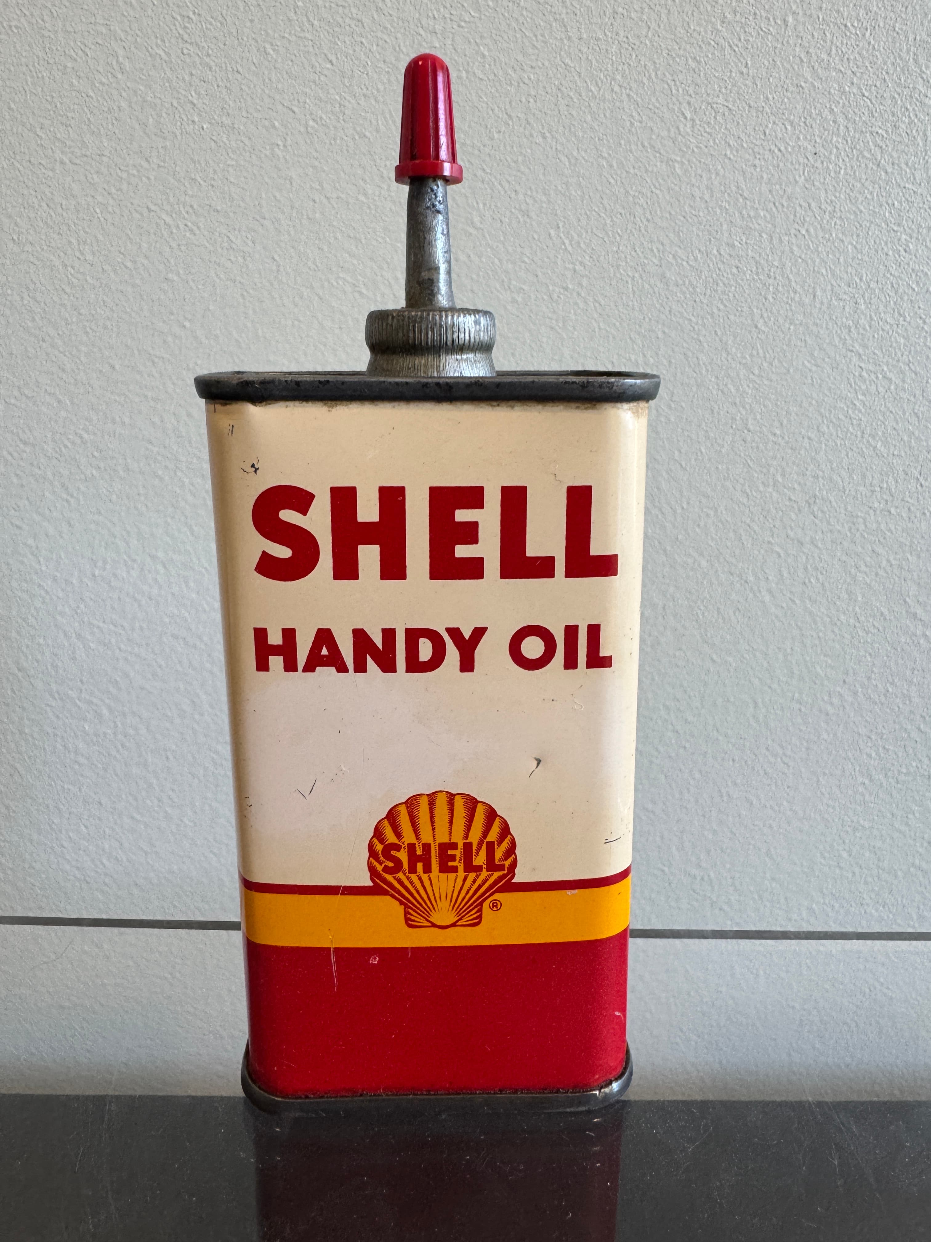 Vintage Shell Handy Oiler Oil Tin - Motor Oil Petrol Tin