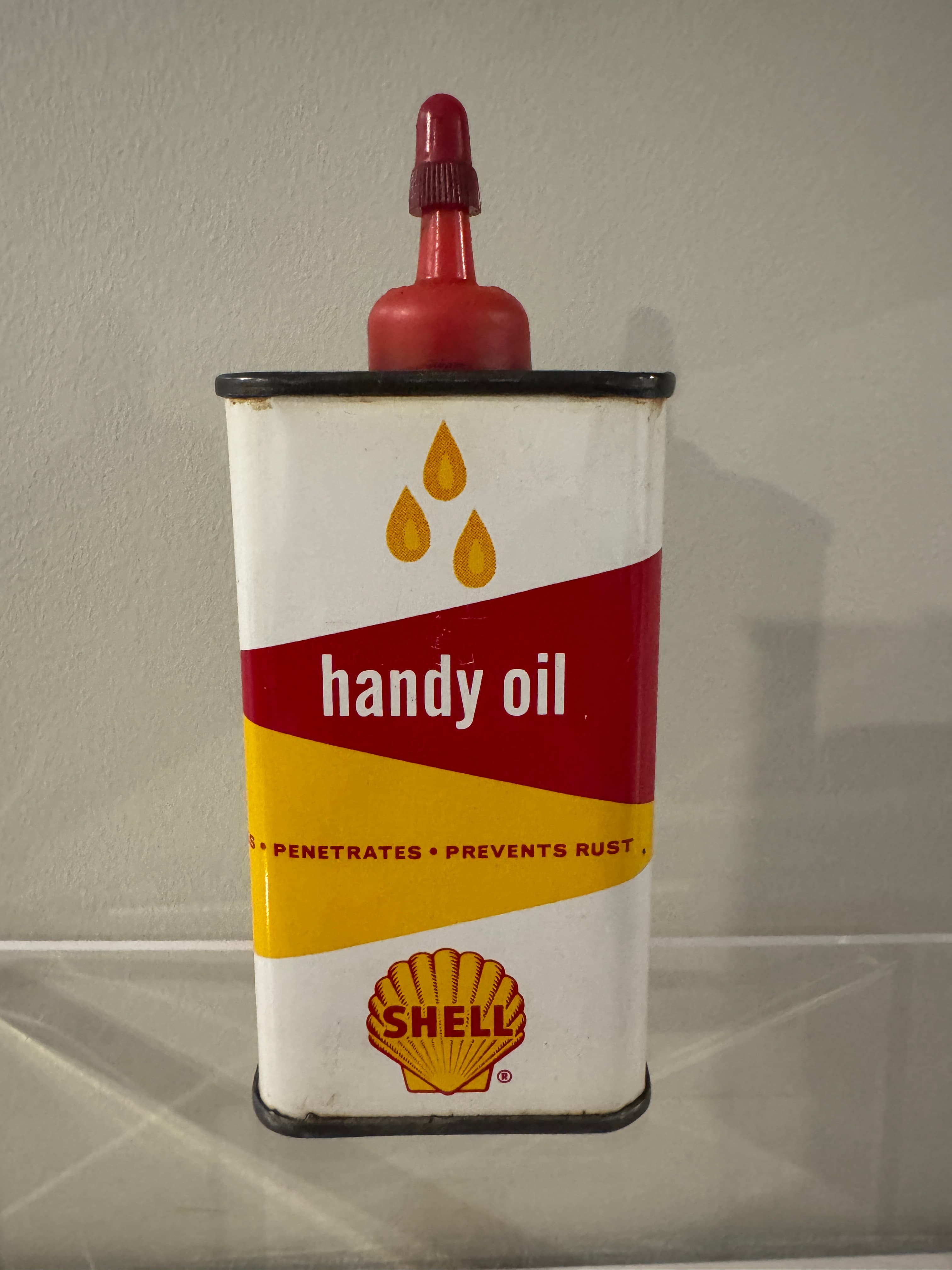 Vintage Shell Handy Oiler Oil Tin - Motor Oil Petrol Tin